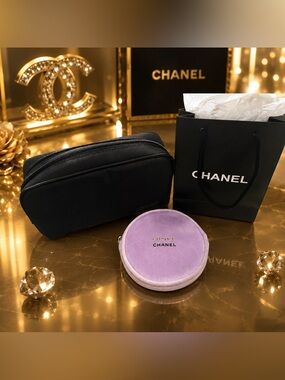 CHANEL Bundle:  small & large cosmetic pouches & small gift bag 🚨 BUY NOW price